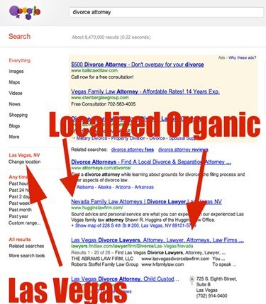 location based search on google venice