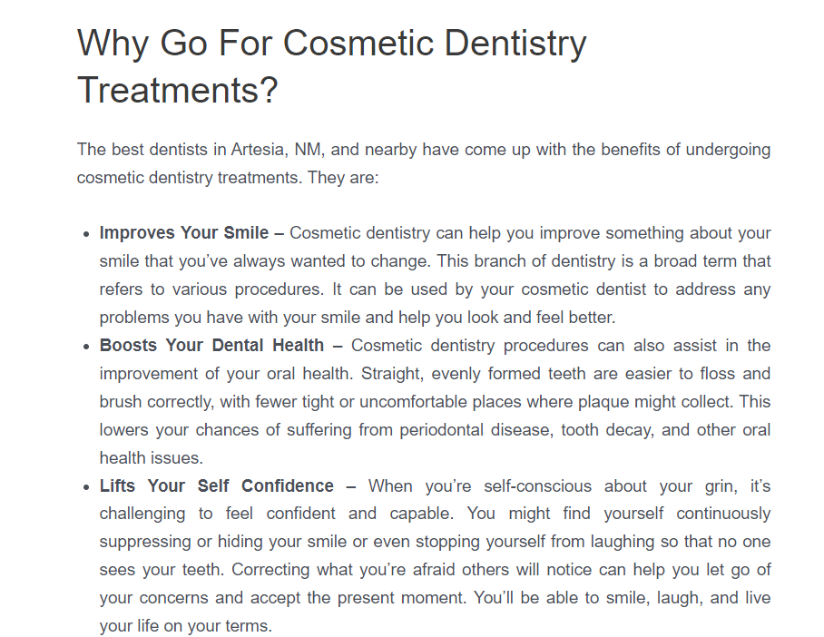 cosmetic dentistry
