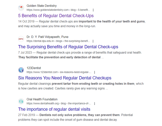 dental check up blogs
