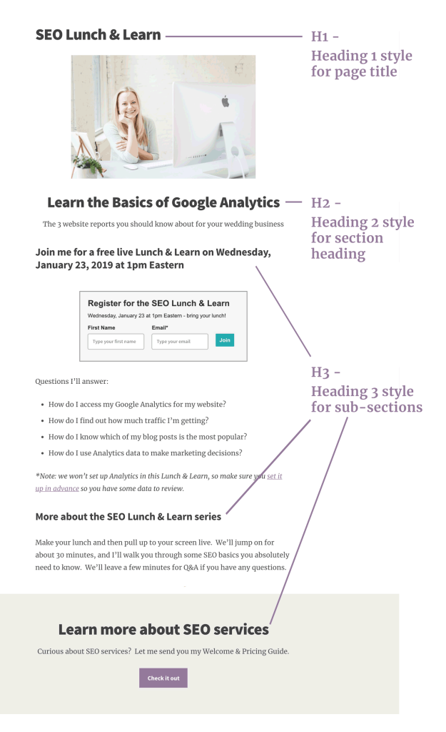 Headers and Subheaders in On- Page SEO Audit