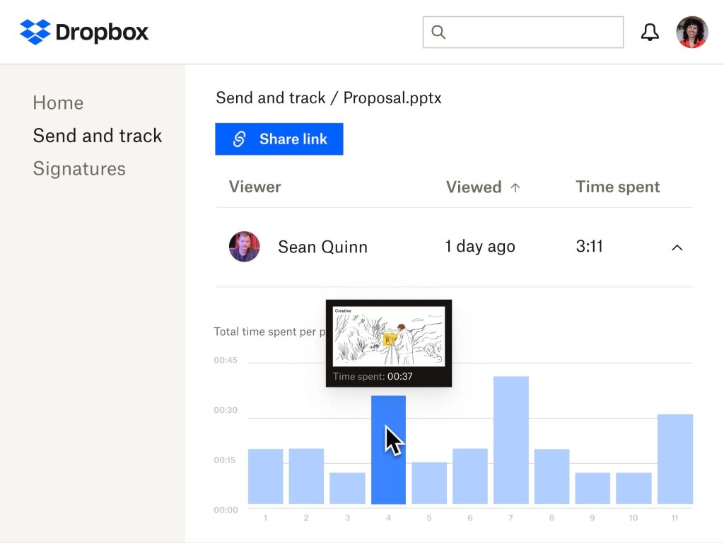 Tracking in Dropbox